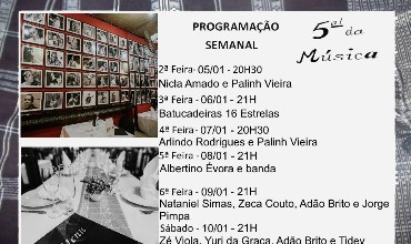 Programação Cultural do 5al da Música